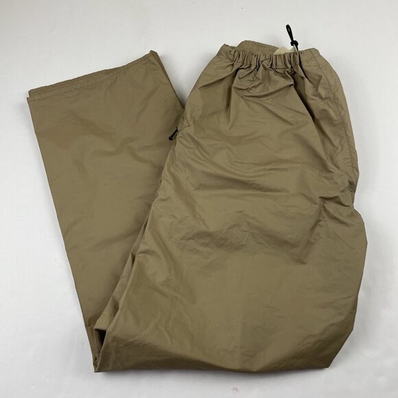 Vintage Patagonia Rain Pants Men’s S Biege Waterproof Windbreaker Zip Ankles - Picture 1 of 9